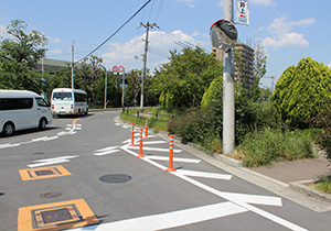 6. 右手にある公園を横切り、直進し続けるとS字カーブが出てきます。